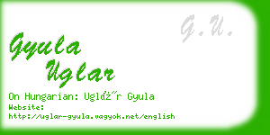 gyula uglar business card